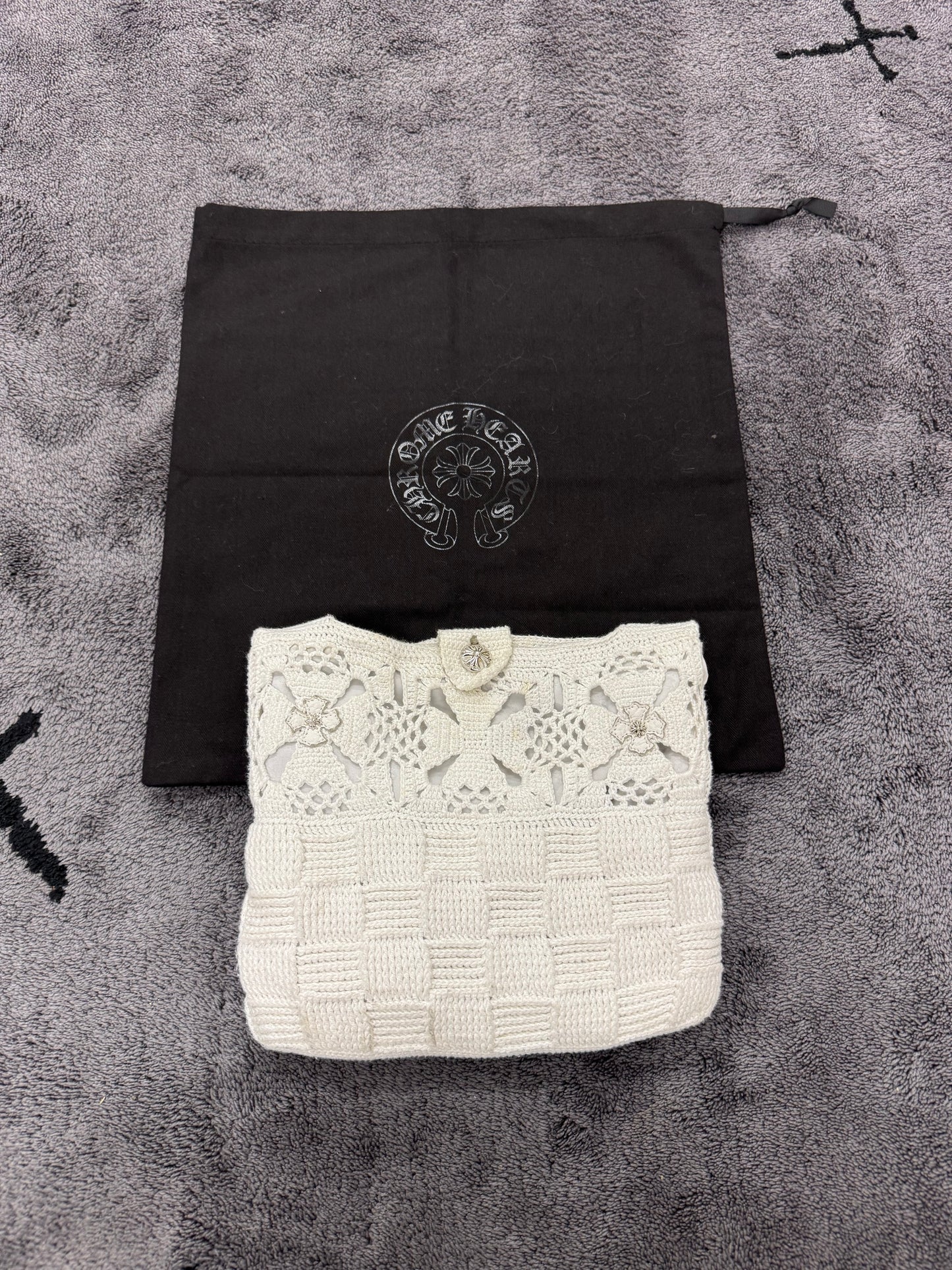Chrome Hearts St Barths Cashmere Woven Satchel