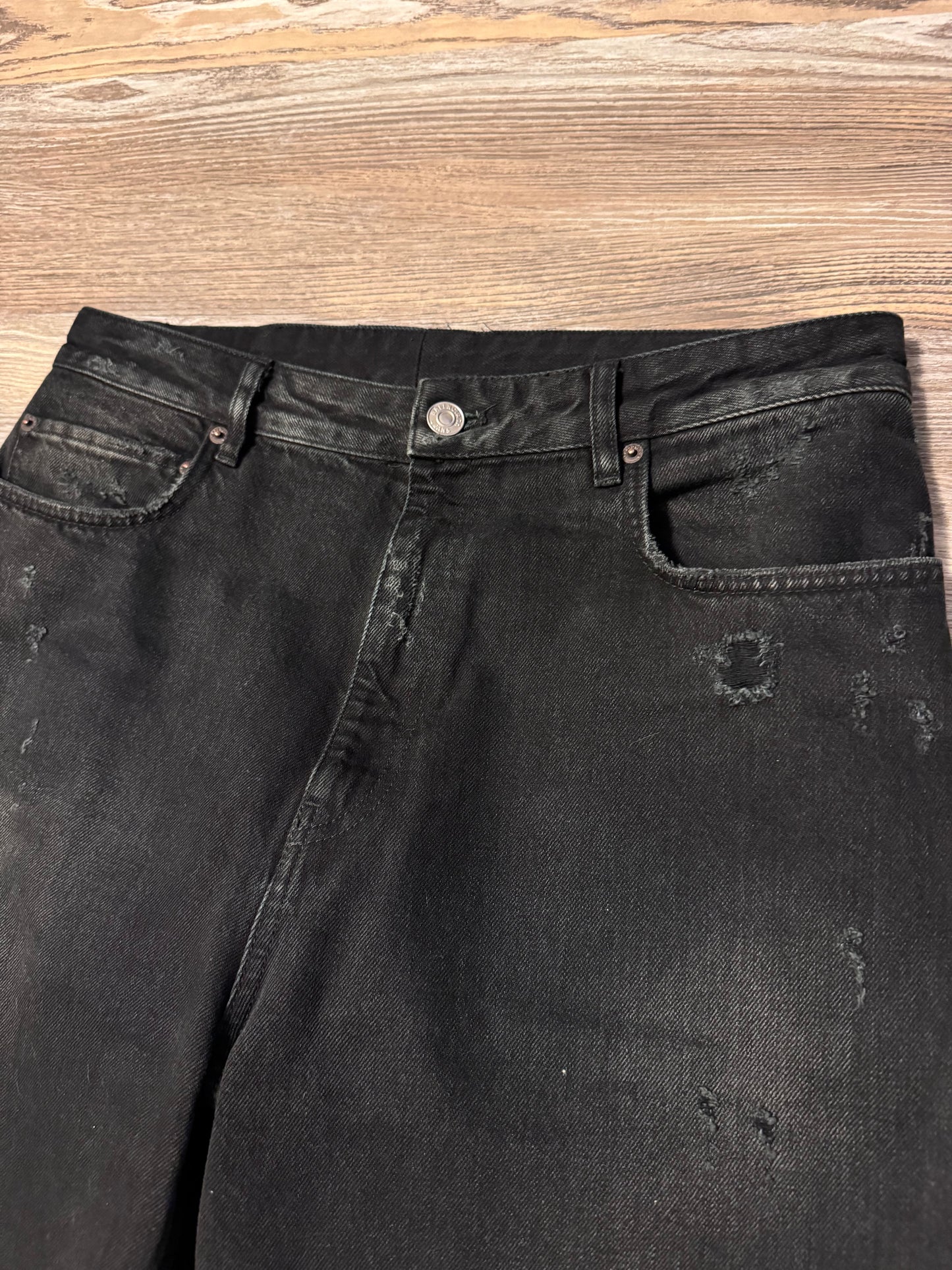 Balenciaga Black Mud Jeans