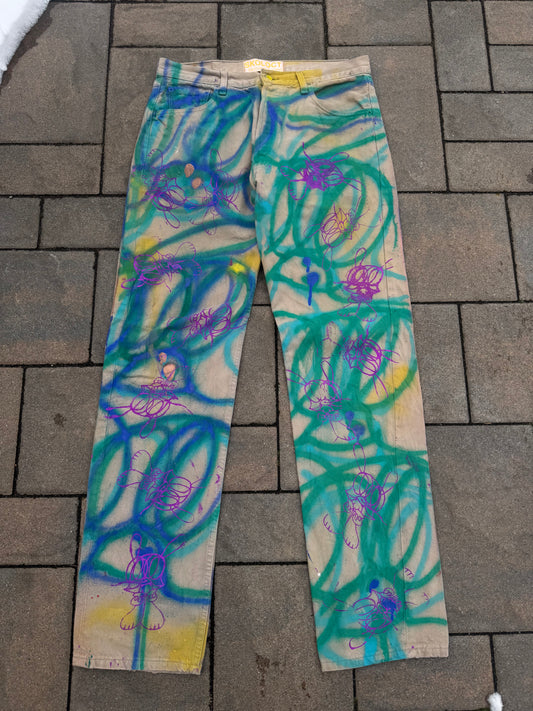 Skoloct Spray Painted Denim