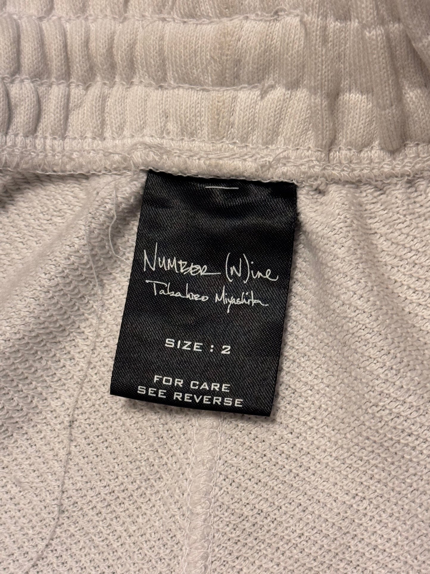 Number Nine White Skull Sweats