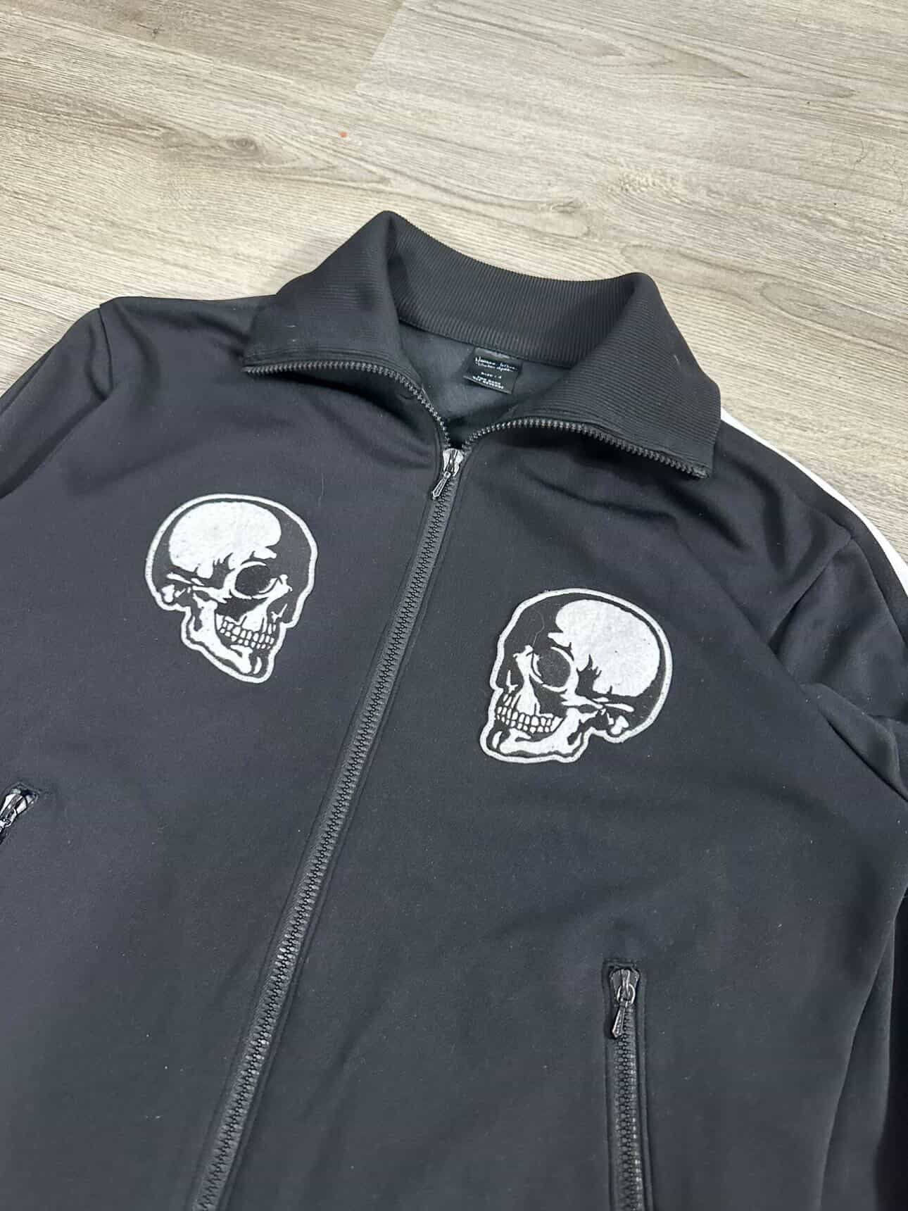 SS04 Number (N)ine Polyester Double Skull Track Jacket