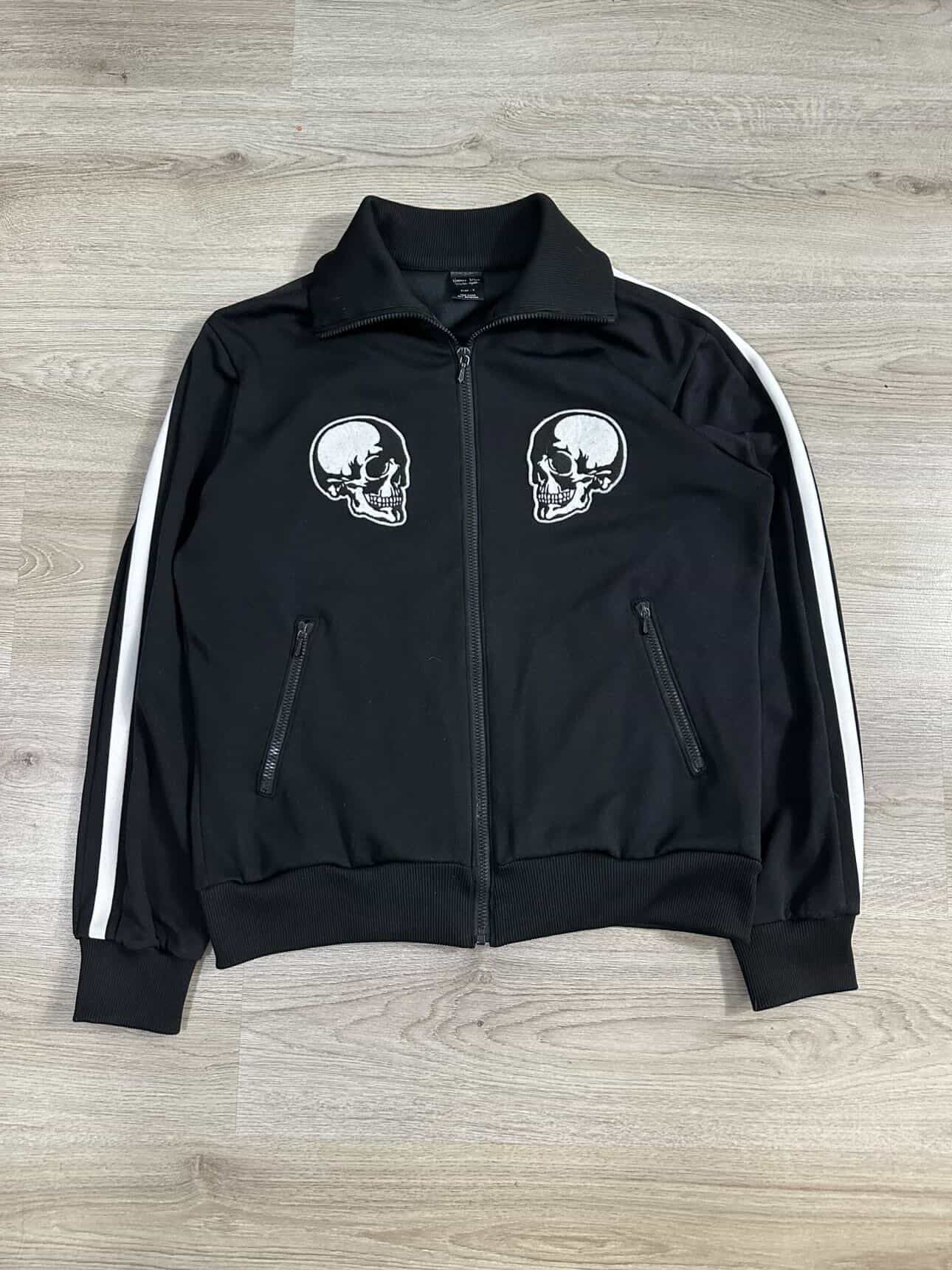 SS04 Number (N)ine Polyester Double Skull Track Jacket