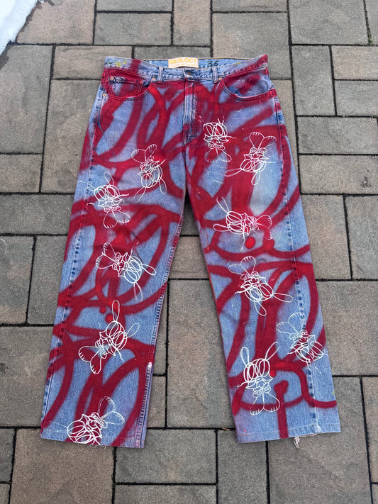Skoloct Spray Painted Denim