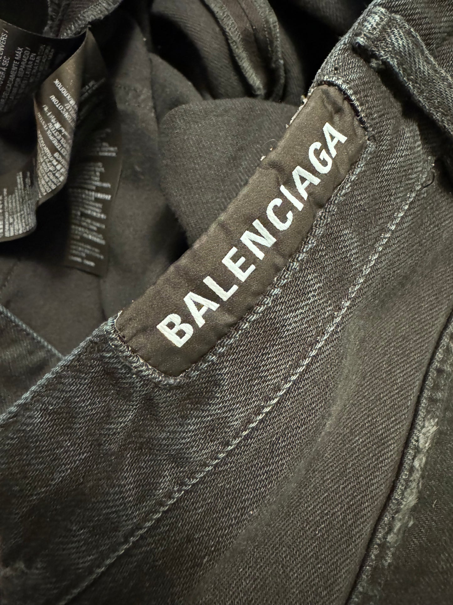 Balenciaga Black Mud Jeans