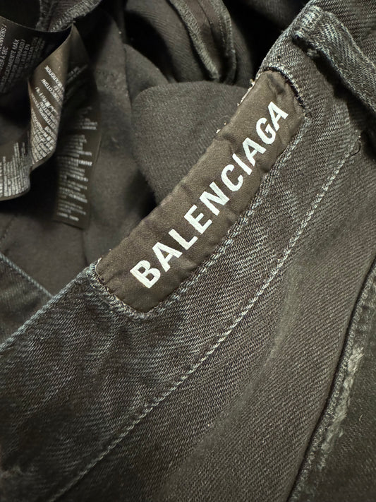 Balenciaga Black Mud Jeans