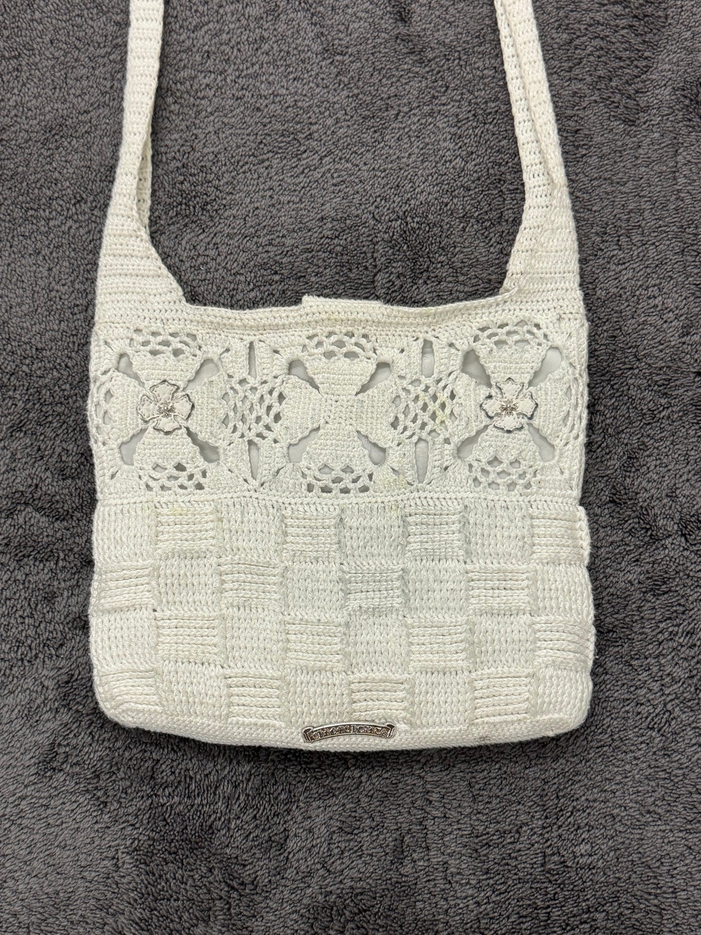 Chrome Hearts St Barths Cashmere Woven Satchel