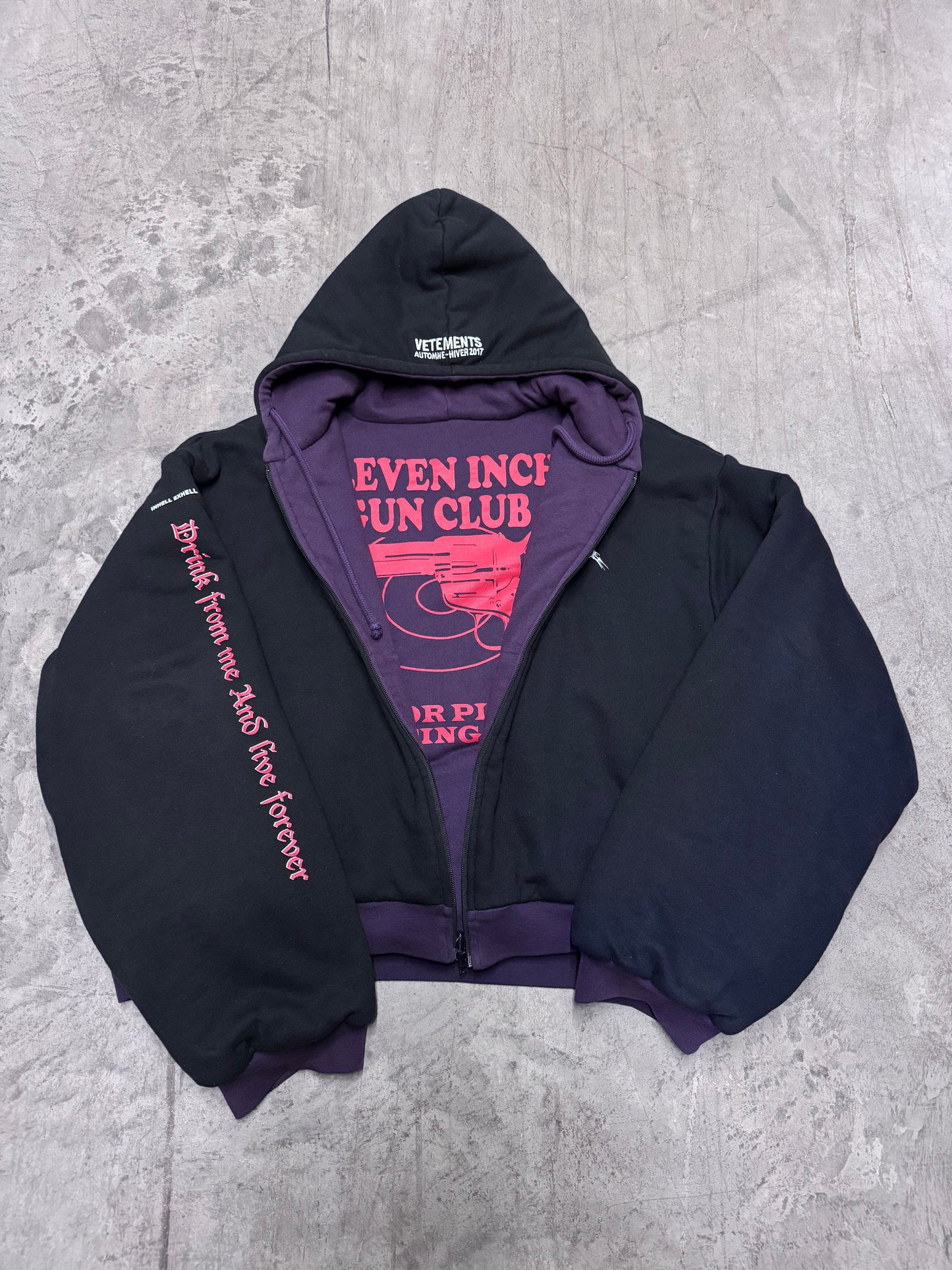Vetements AW17 TFD / Eleven Inch Gun Club Reversible Bomber
