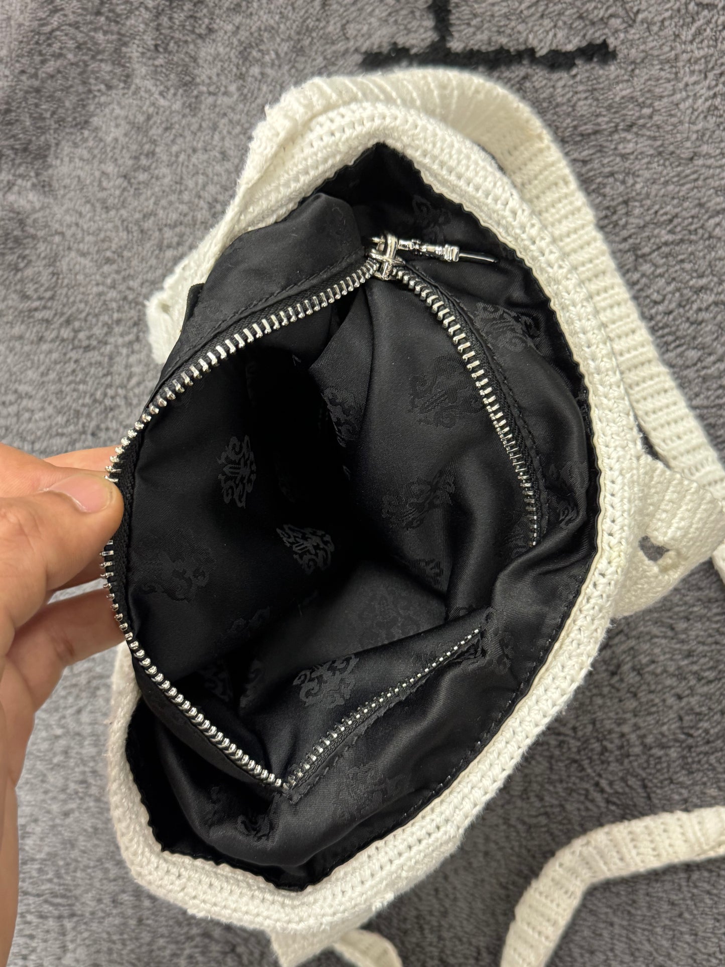 Chrome Hearts St Barths Cashmere Woven Satchel