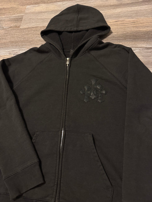 Chrome Hearts Paperjam Triple Cross Black Zip Up