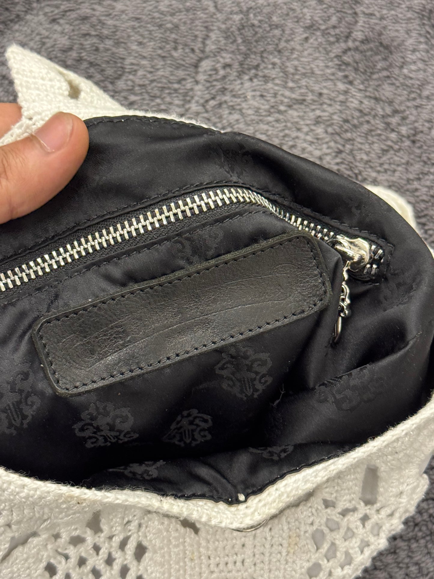 Chrome Hearts St Barths Cashmere Woven Satchel