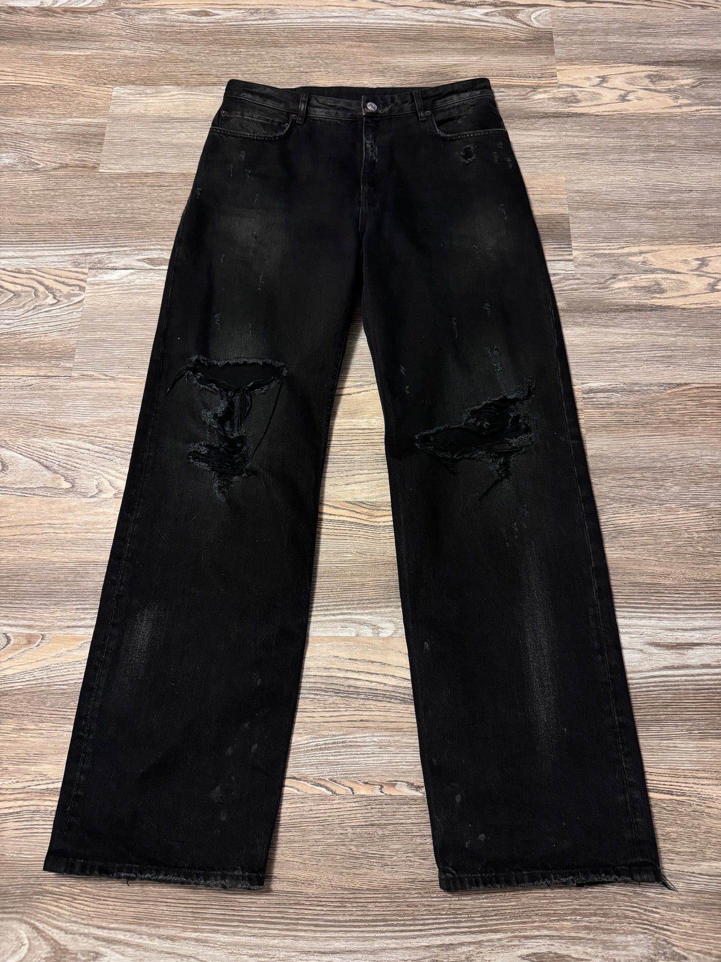 Balenciaga Black Mud Jeans