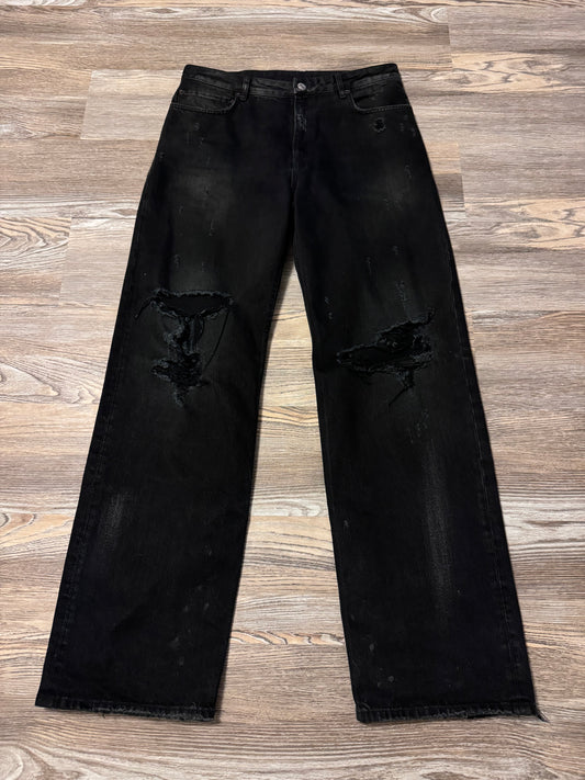 Balenciaga Black Mud Jeans