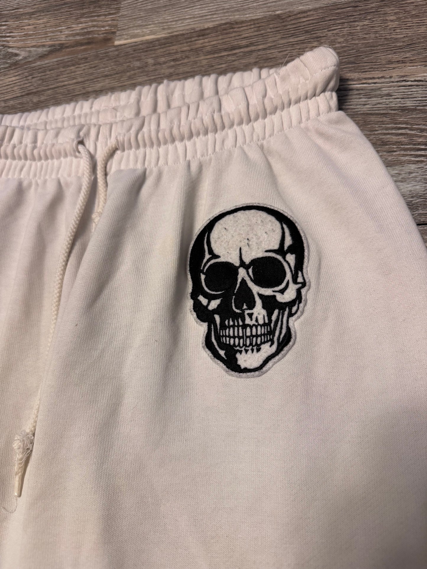 Number Nine White Skull Sweats